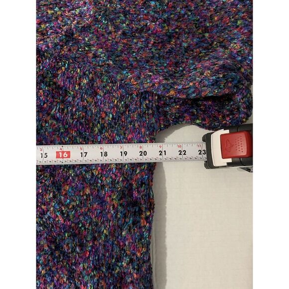 Vintage Express Tricot Women's Sweater Rainbow Lambs Wool Blend Size M Mock Neck - Picture 11 of 14